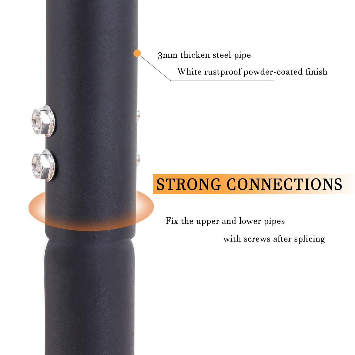 Round Base Heavy Duty Hanging Stand - Powder Coated Hammock Stand for Hammock Chair, Indoor and Outdoor (Black) YOXIFOC