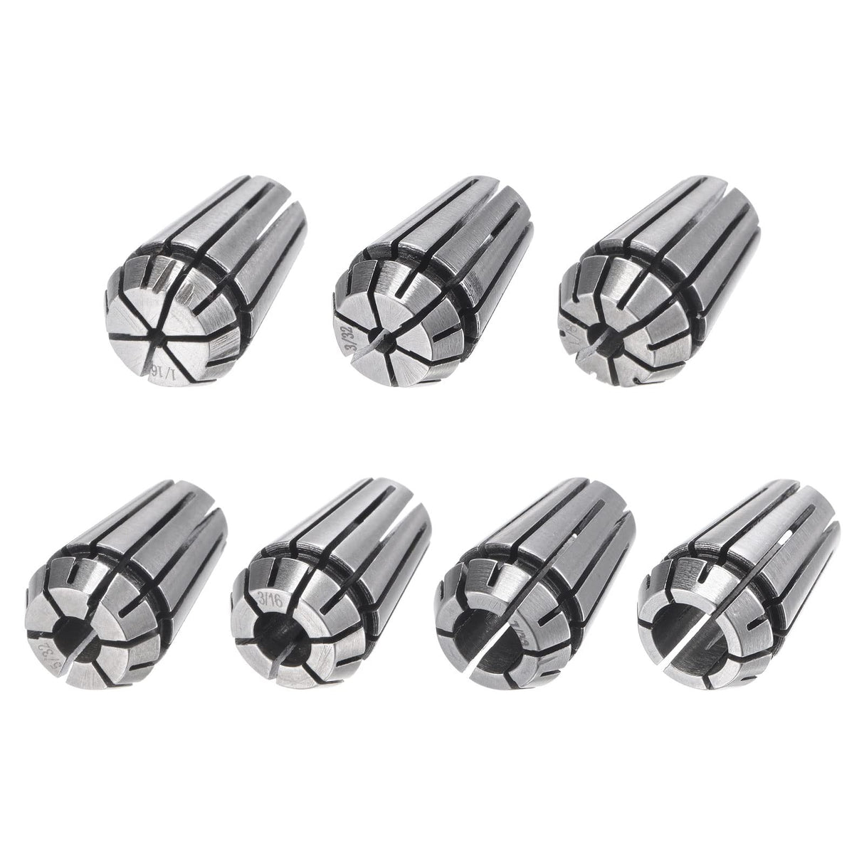 uxcell 7pcs ER11 Spring Collet Set, 1/16" to 1/4" Chuck for CNC Machine Lathe Milling uxcell