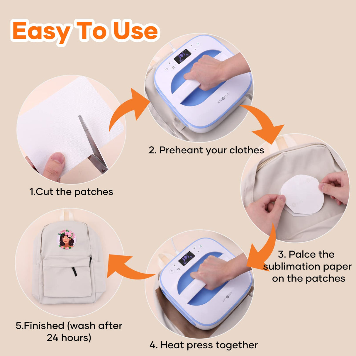 HTVRONT Iron on Patches for Clothing Repair, 20 Pieces White Sublimation Patches, Fabric Patches for Clothes, White Repair Decorating Kit, Iron on Blank Patches Size 3.7" by 4.9" (9.5 cm x 12.5 cm) HTVRONT