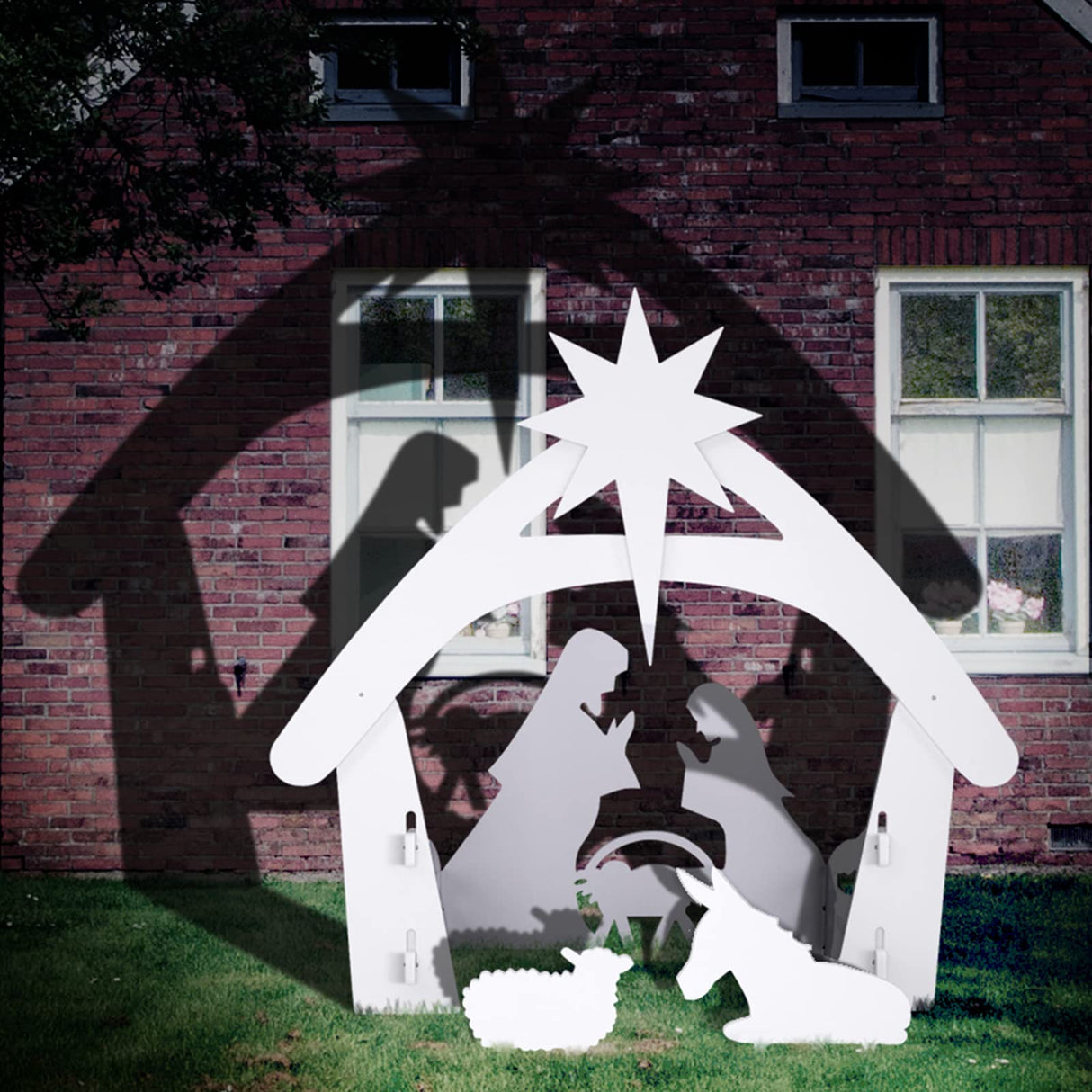 VINGLI Large Outdoor Nativity Scene, Holy Family Nativity Set Yard Sign, Weather Resistant Christmas Decorations Display for Front Yard, Lawn and Church VINGLI