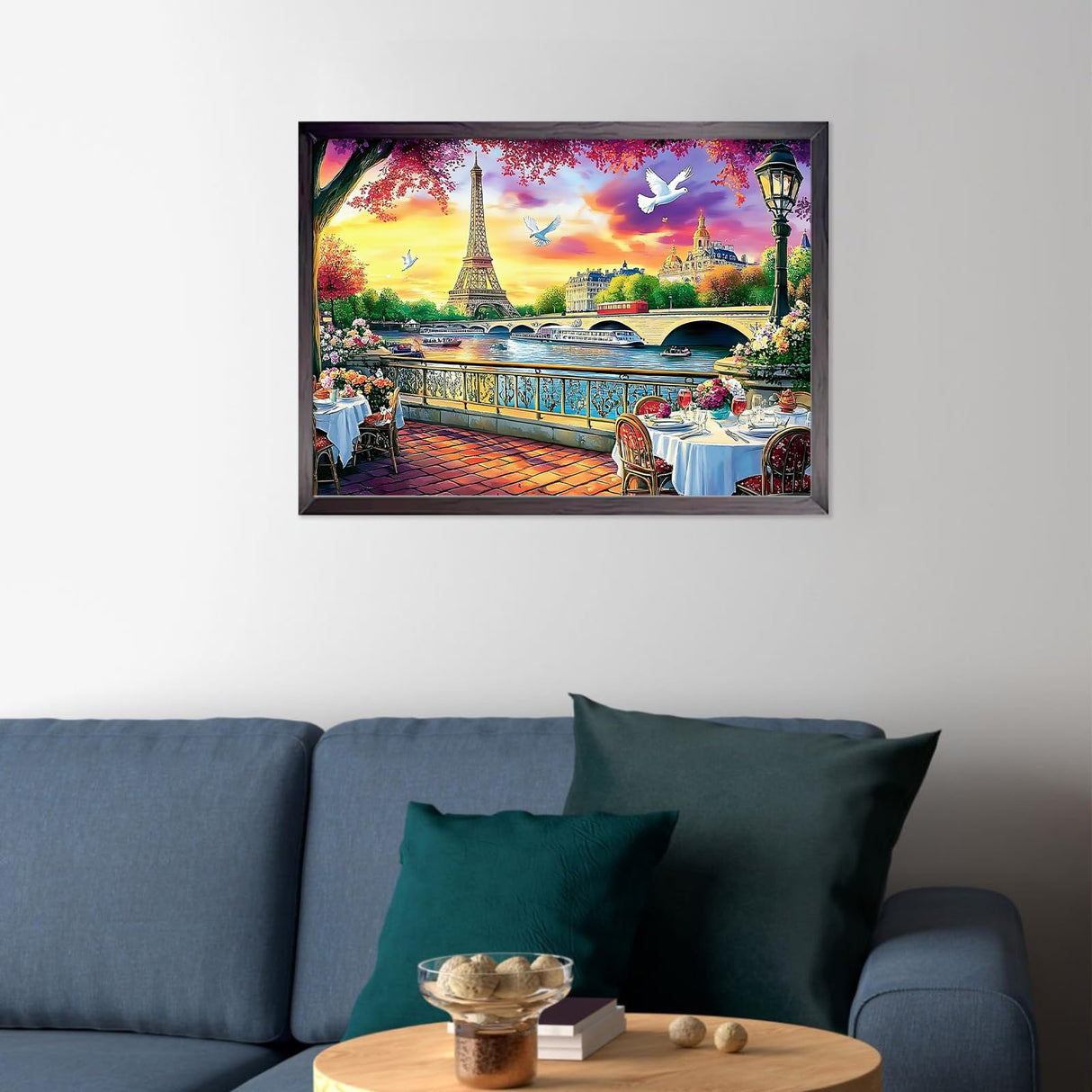 CEOVR Eiffel Tower Diamond Art Kits for Adults, 5D DIY Full Drill Landscape Diamond Painting Dots Crystal Gem Art, Adult Crafts Kits Arts and Crafts, Wall Decor for Home Office 12x16inch CEOVR