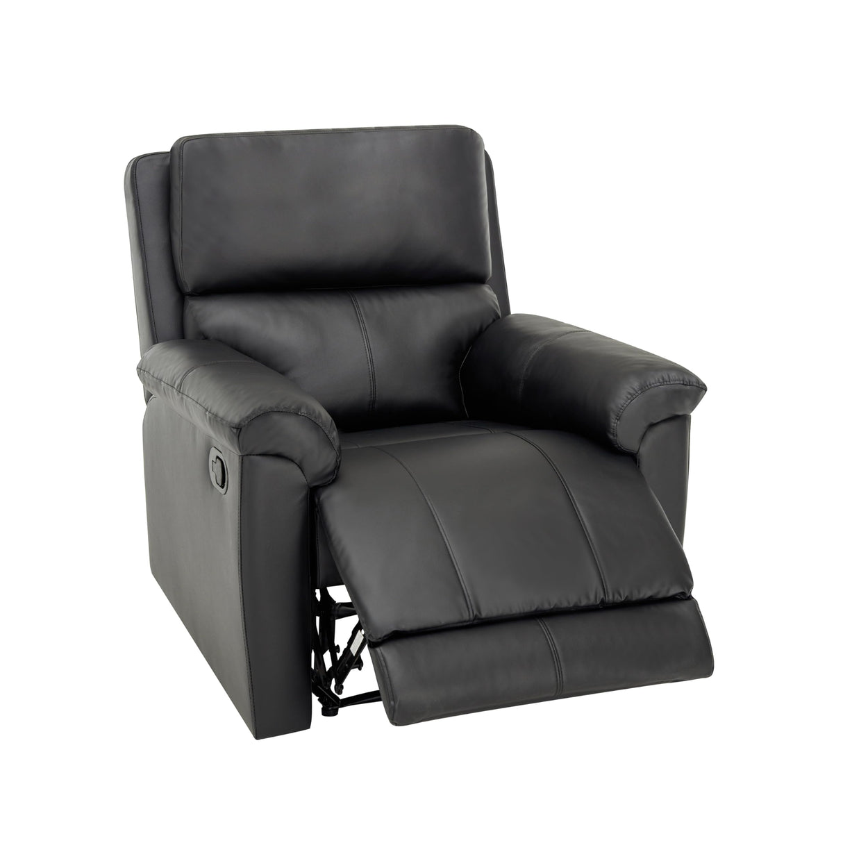 MINCETA Recliner Chairs,Modern 5" Wall Hugger Nursery Recliner with Overstuffed Arm and Back for Living Room,PU Leather in Black MINCETA