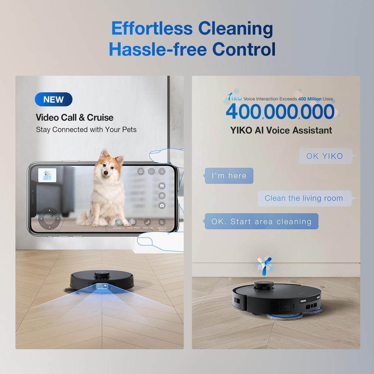 ECOVACS DEEBOT T30S AI Robot Vacuum and Mop, 11000Pa, TruEdge Adaptive Edge Mopping, ZeroTangle Technology, AI Instant Re-mop, Hot Water Mop Washing, Self-Emptying & Refilling, AI Obstacle Avoidance ECOVACS