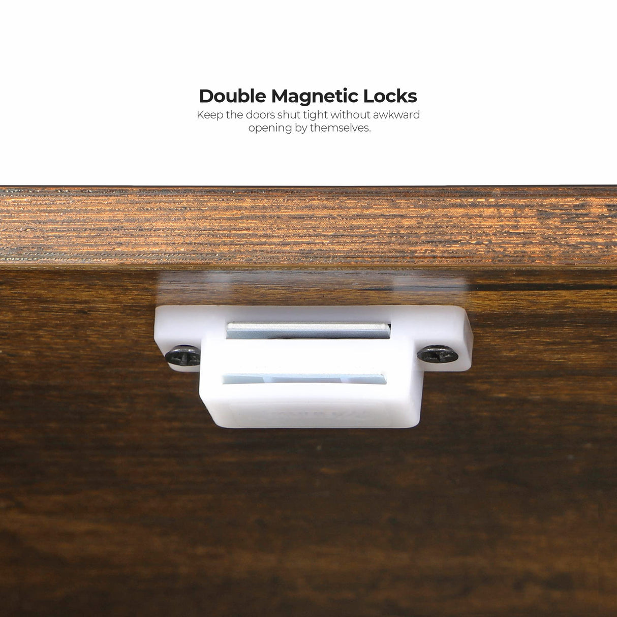 FEANDREA Litter Box Enclosure, Cat Litter Box Furniture Hidden, with Front Entry, Modern Cat House for Indoor Cat, Kitty, Side End Table, 32.4 x 20.9 x 19.7 Inches, Rustic Brown UPCL001X01 Feandrea