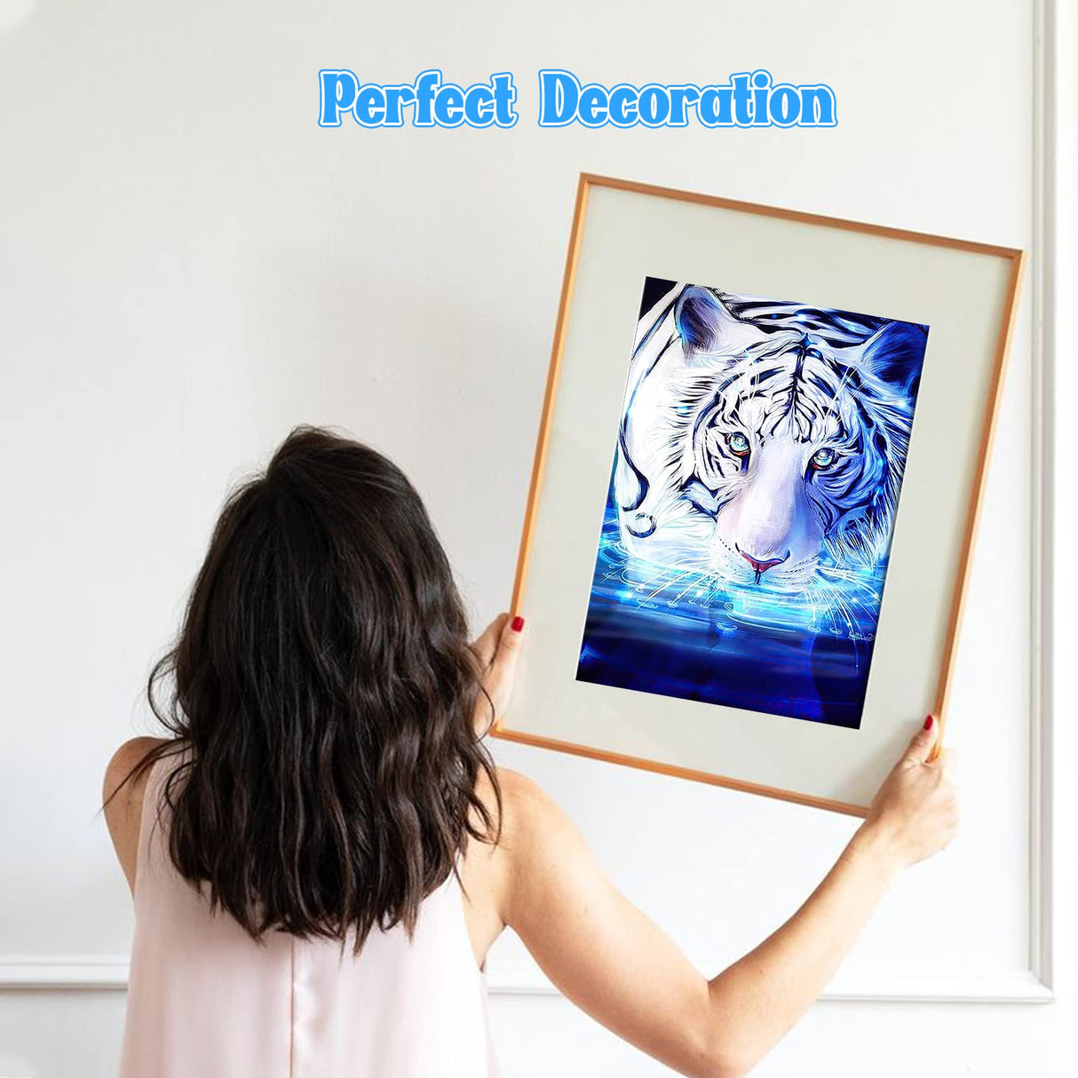 NAIMOER Tiger Diamond Art Kits for Adults, Full Drill 5d Diamond Art Animals Diamond Art Kits Gem Art Painting Rhinestone for Home Wall Art Decor 30x40 cm NAIMOER
