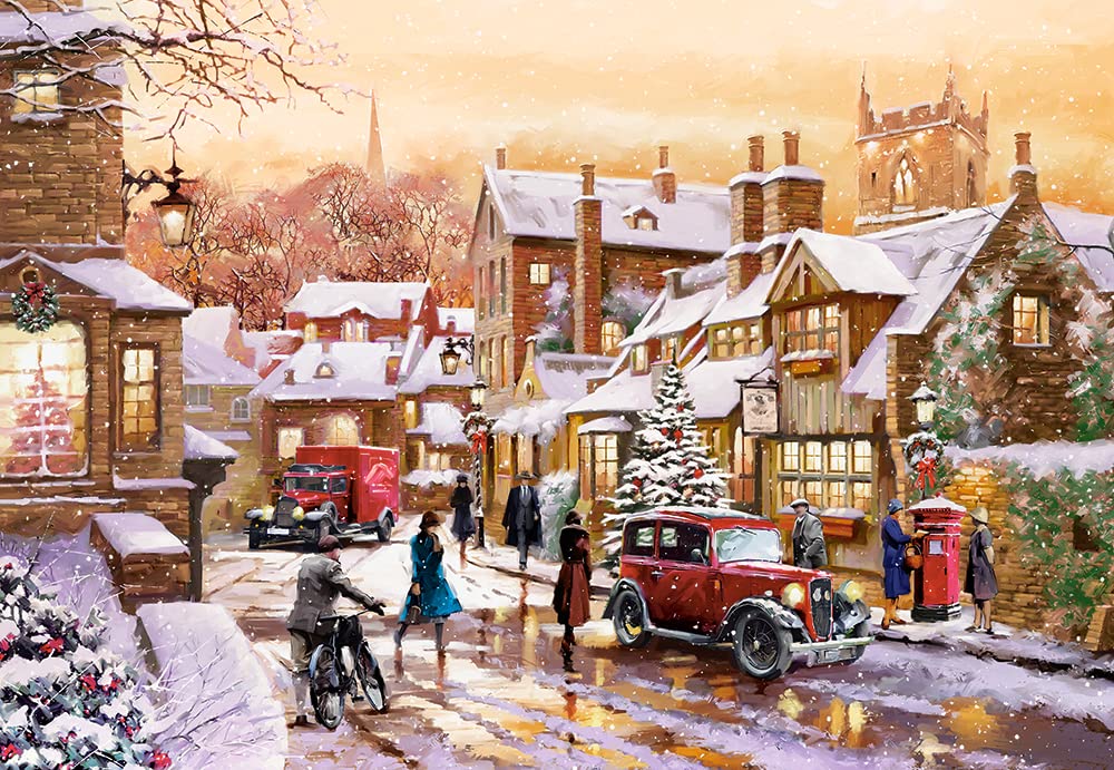 CASTORLAND 1000 Piece Jigsaw Puzzle, Vintage Winterland, Winter Puzzle, Snow, Adult Puzzle, Castorland C-104802-2 Castorland