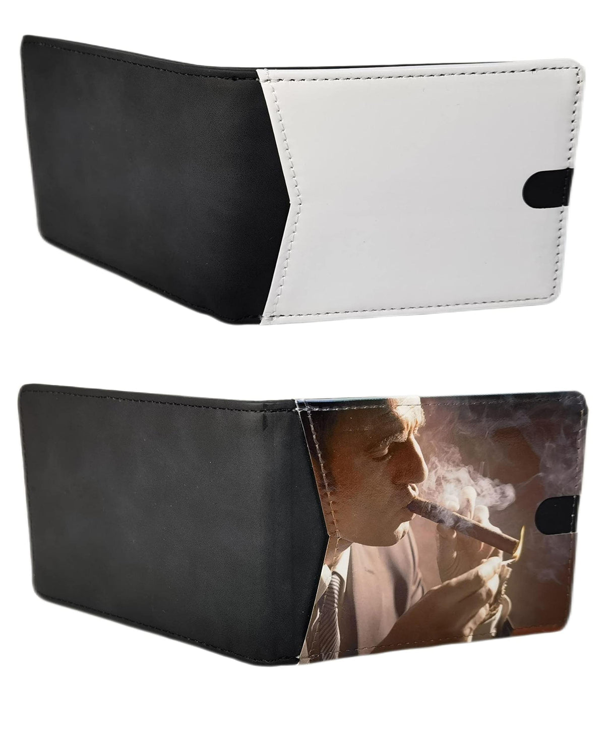 2 Pieces Sublimation Wallet Blank Leather Men's Money Clip Front Pocket slim Bi-fold DIY Craft (Black) WoodArtSupply