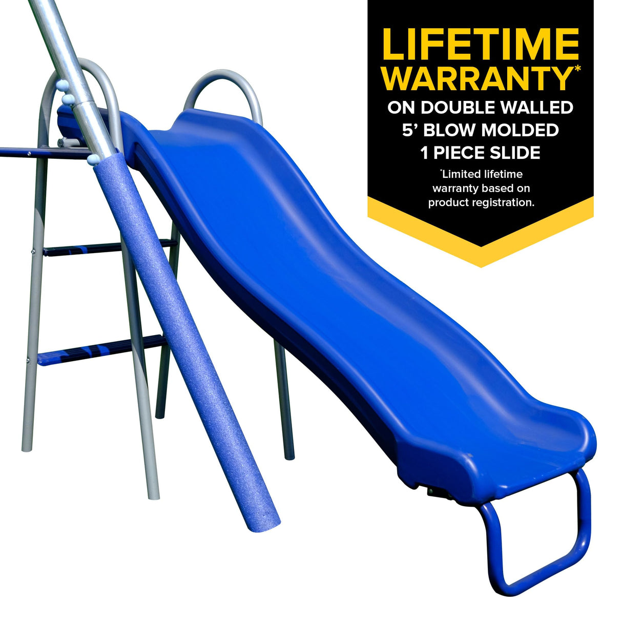 Sportspower 'Swing and Play' Galvanized Metal Swing Set(6 Year Warranty): 2 Swings+Standing, 2 Kid Roman Glider+Saucer, 5' Wavy Slide, EXCEEDS ASTM Safety Standards*4pc Anchor Kit* Sportspower