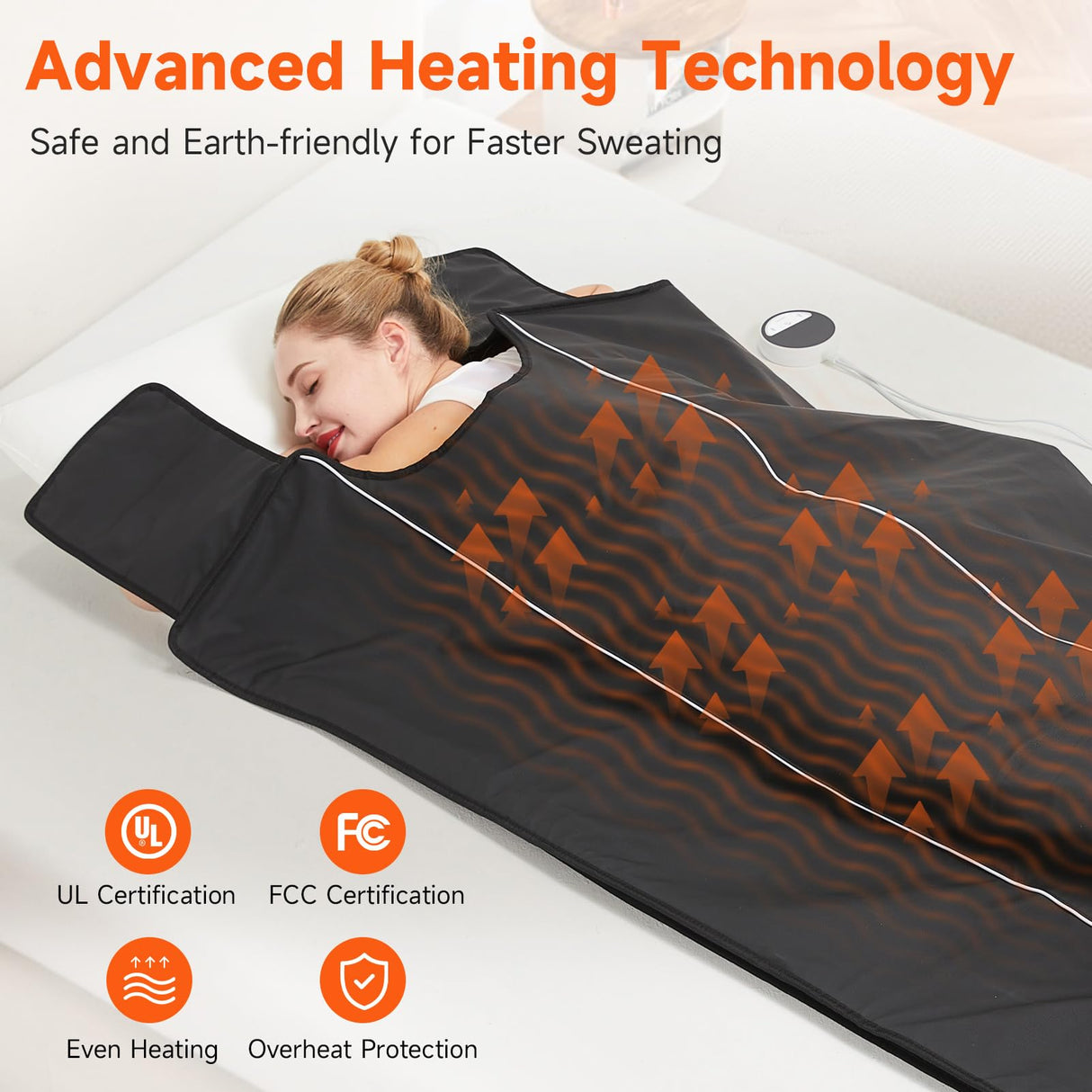 JOBYNA Sauna Blanket for Home, 75'' x 31'' Sauna Blanket with 20-60 Minutes Timer, 86℉-158℉ Temp Adjustable, 280W Auto Shut Off Sauna Bag for Home Relaxation, Wellness & Recovery JOBYNA