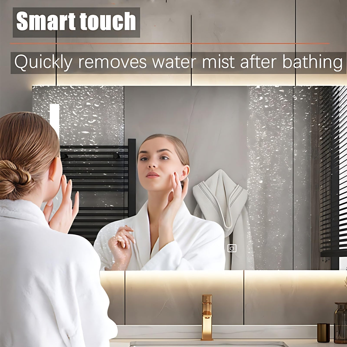 ZGNBSD Bathroom Vanity with Sink - Floating Bathroom Vanity | Wall Mount | Modern Bathroom Vanity with LED Smart Defogging Medicine Cabinet | Solid Wood Bathroom Vanity (Double Sink,60") ZGNBSD