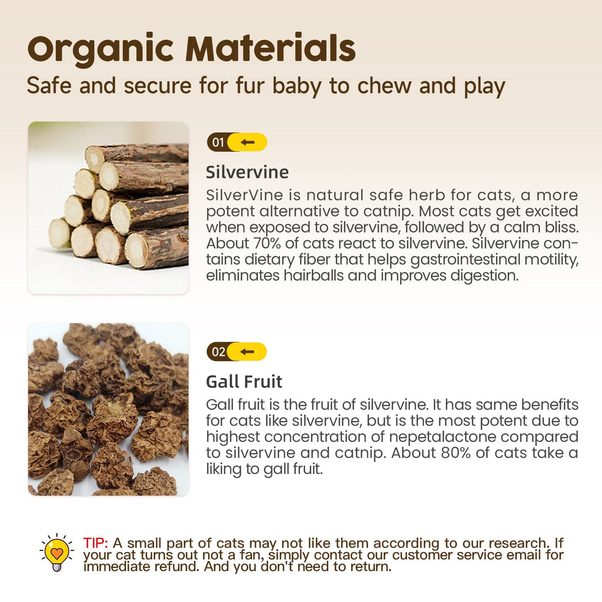 Potaroma 3 Pack Natural Silvervine Sticks Cat Toys, Catmint Silvervine Blend Sticks, Catnip Kittens Chew Toys Teeth Cleaning, Matatabi Dental Care Cat Treat Edible Kitty Lick Toys, Package May Vary Potaroma