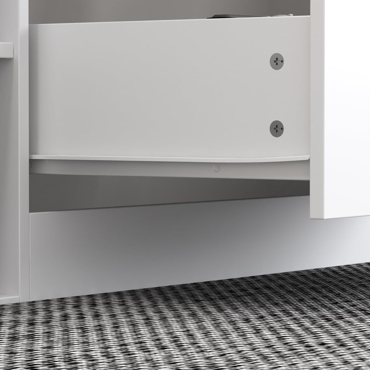 ROMSHINE Glass Display Cabinet Closet Island, Glass Top Storage Cabinet for Retail, Collectibles Showcase with 9 Dawers & Shoe Bench, Walk in Display Island for Retail Shop, Cloakroom, White ROMSHINE