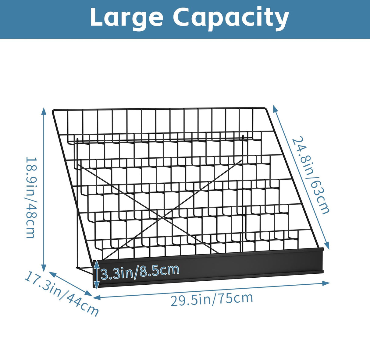 ybaymy 6-Tier 30" Wide Metal Magazine Holders,Wire Countertop Rack with Sign Channel,Retail Book Brochure Magazine Display Stand Literature Greeting CD Card Rack for Book Signing,Vendor Booth ybaymy