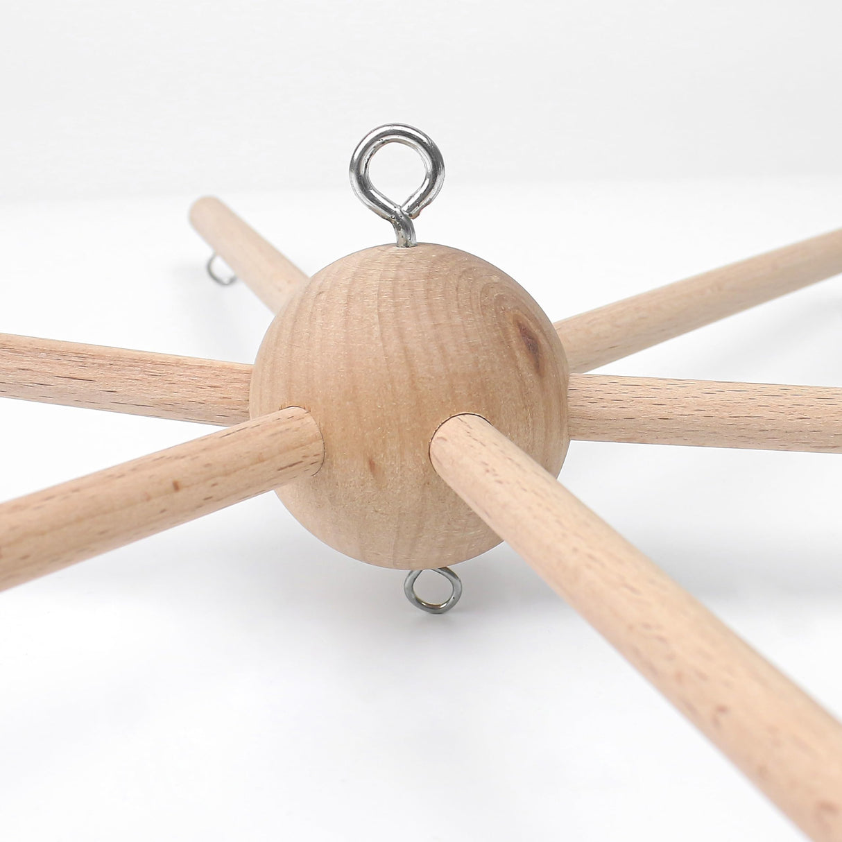 Baby Mobile Kit Frame DIY for Crib Decorative Natural Wooden Wind Chime Equipment Hanger for Infant Boy Girl Home Nursery Creative Craft Wall Balcony Hanging Toy Bell Accessories Bedroom Ceiling Decor Marsrut