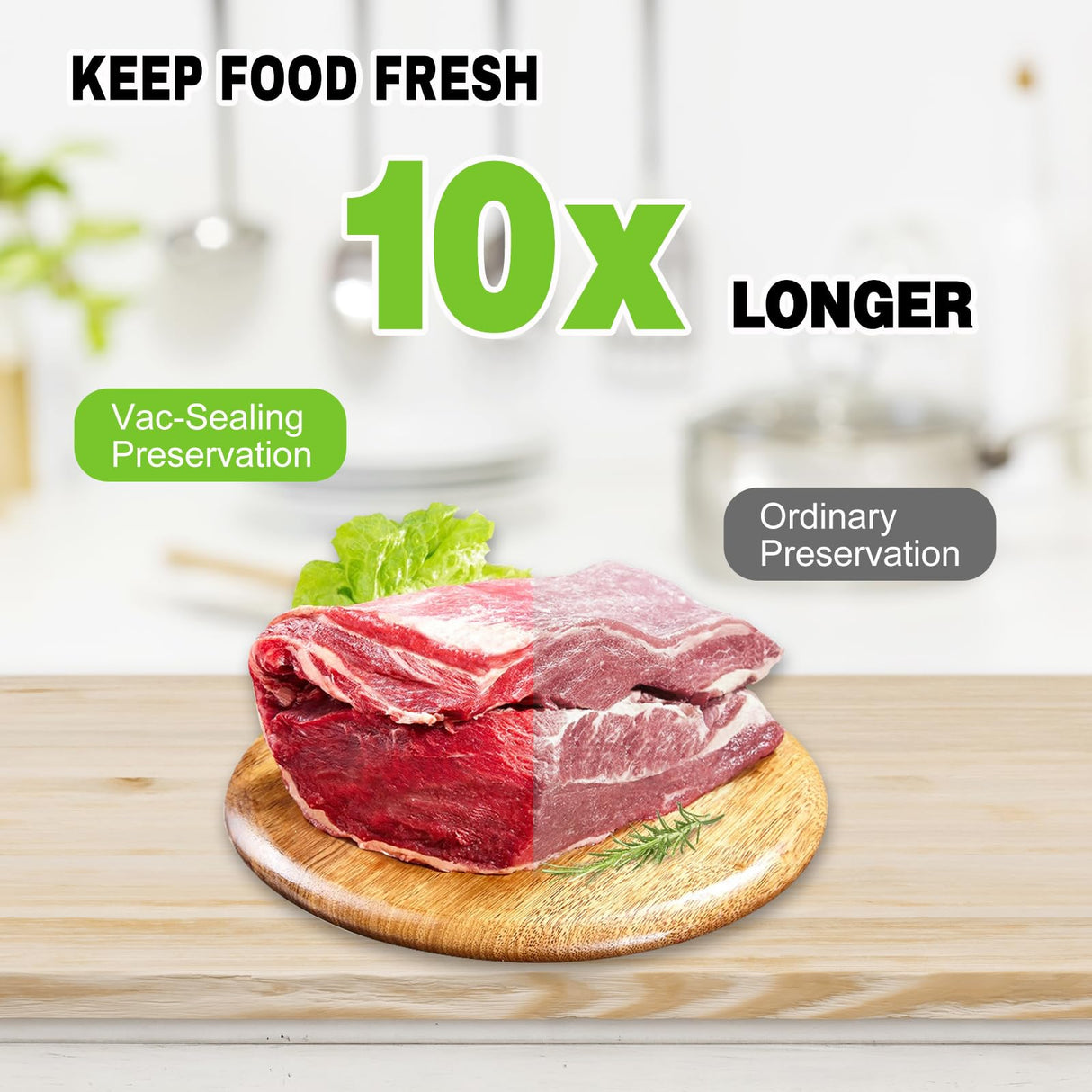 Vacuum Sealer, Food Vacuum Sealer Machine, Vacuum Sealer Machine, Single Sealing/Vacuum Sealing Two Modes, With LED Display, Includes 10 Vacuum Sealer Bags Truloven