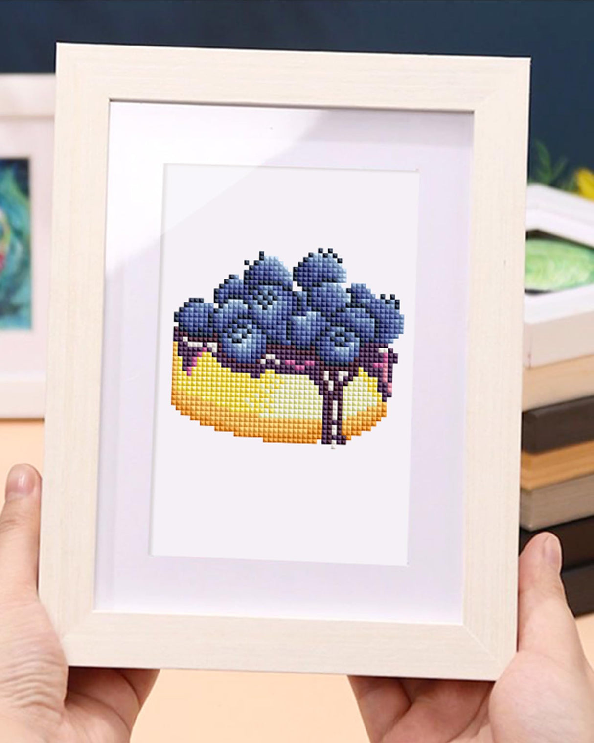 PeakLuv 12 Pcs Small Diamond Art Kits, Cake Mini Diamond Painting Kits for Adults Beginners, 5D DIY Square Drill Diamond Dots, Quickly Finishable Mini Gem Art for Home Wall Desktop Decor, 6X7in PeakLuv