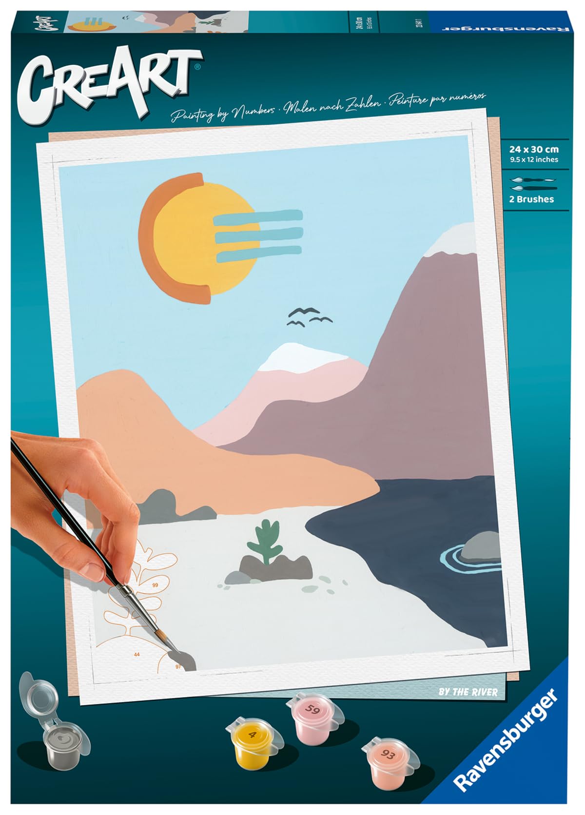 Ravensburger CreArt at The Lake Paint by Numbers Kit for Adults - 25981 - Painting Arts and Crafts for Ages 12 and Up Ravensburger