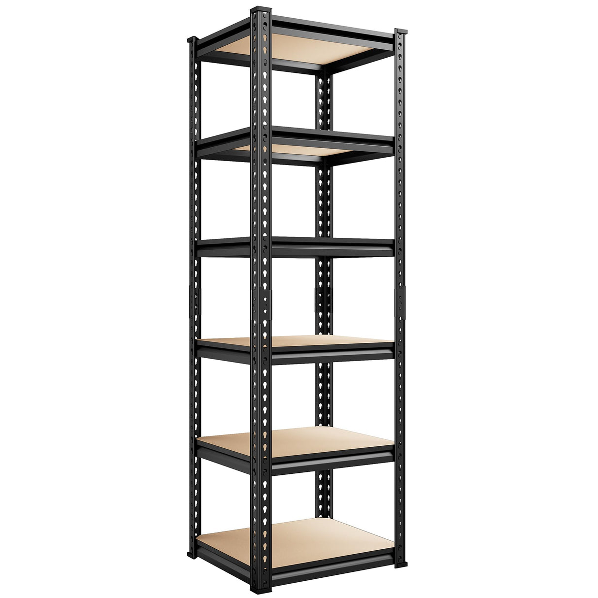 REIBII Storage Shelves 6 Tier Garage Shelving Heavy Duty Metal Shelving Loads 2250LBS Adjustable Metal Shelves for Garage Pantry Closet Kitchen Basement 16" W x 16" D x 72" H REIBII