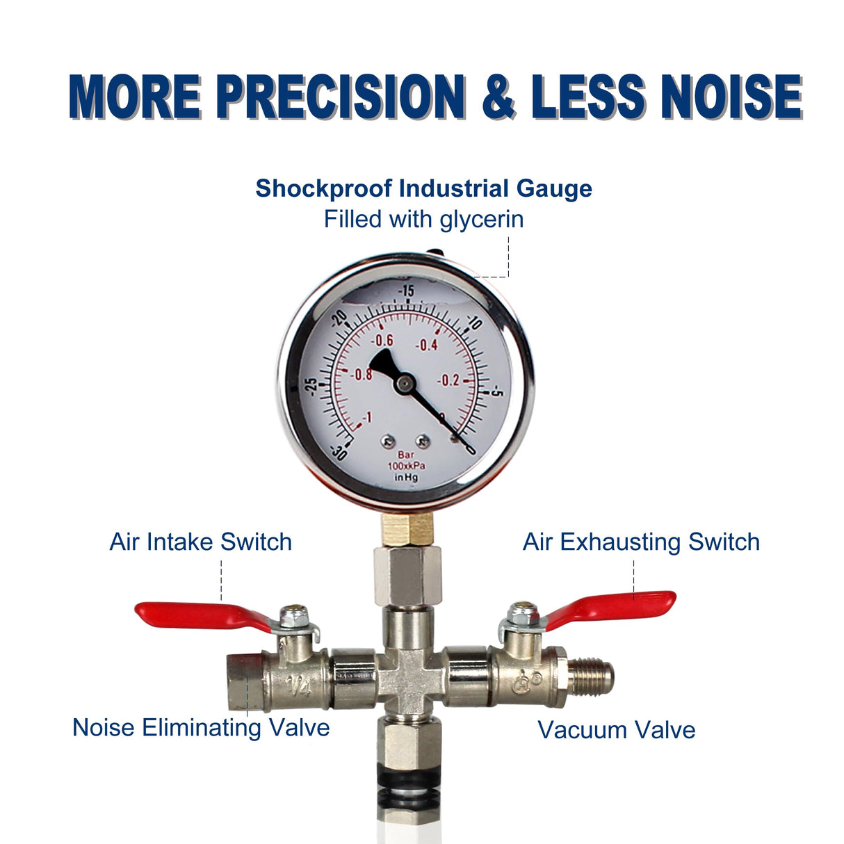 BACOENG 2 Quart Stainless Steel Vacuum Chamber Kit for Degassing Resin, Silicone and Epoxies BACOENG