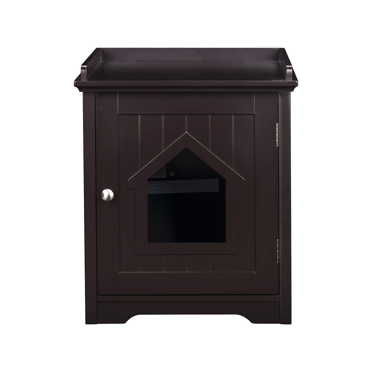 PAWLAND Cat Litter Box Enclosure, Cat House Side Table,Night Stand Pet House, Indoor Cat House, Espresso PAWLAND