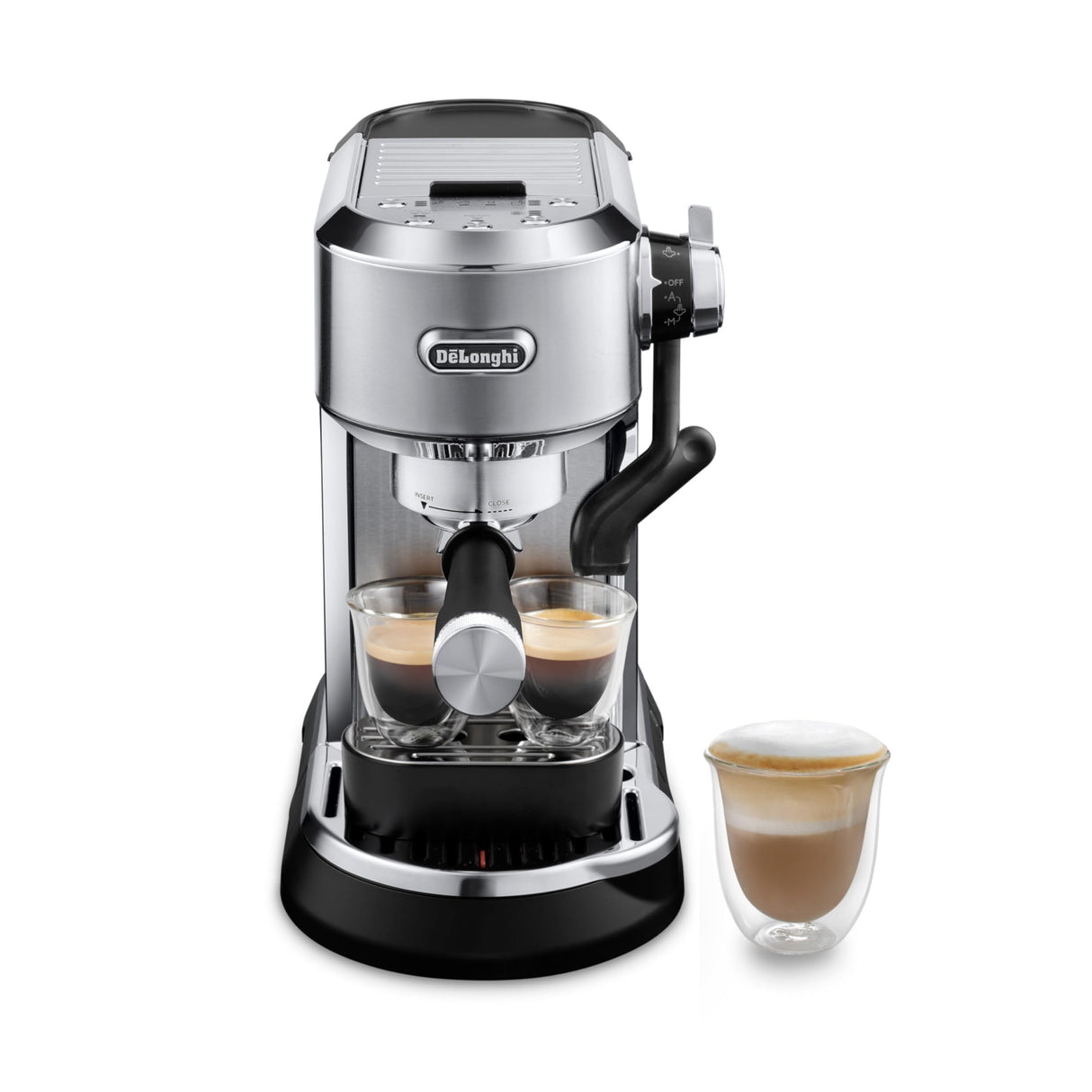 De'Longhi Dedica Maestro Plus Espresso Machine with Automatic Steam Wand for Latte, Cappuccino, Coffee, Stainless Steel, EC950M De'Longhi