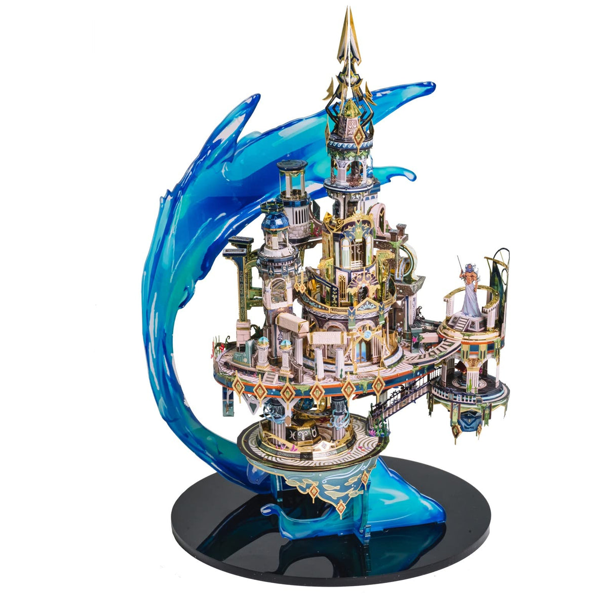 MU 3D Metal Puzzles for Adult Atlantis Palace, Lost World DIY Metal Model Kits Building Architecture Assembling Brain Teaser, Xmas Birthday New Year Girlfriend Gift Desk Home Decor MU