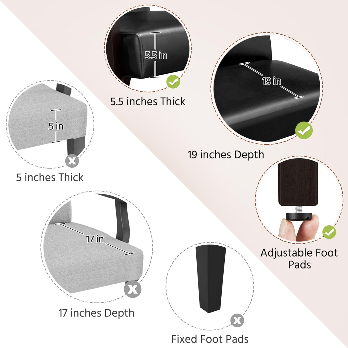 Yaheetech PU Leather Accent Chair, Mid-Century Modern Armchair with Solid Wood Legs, Reading Leisure Chair with High Back for Living Room Bedroom Waiting Room, Black Yaheetech