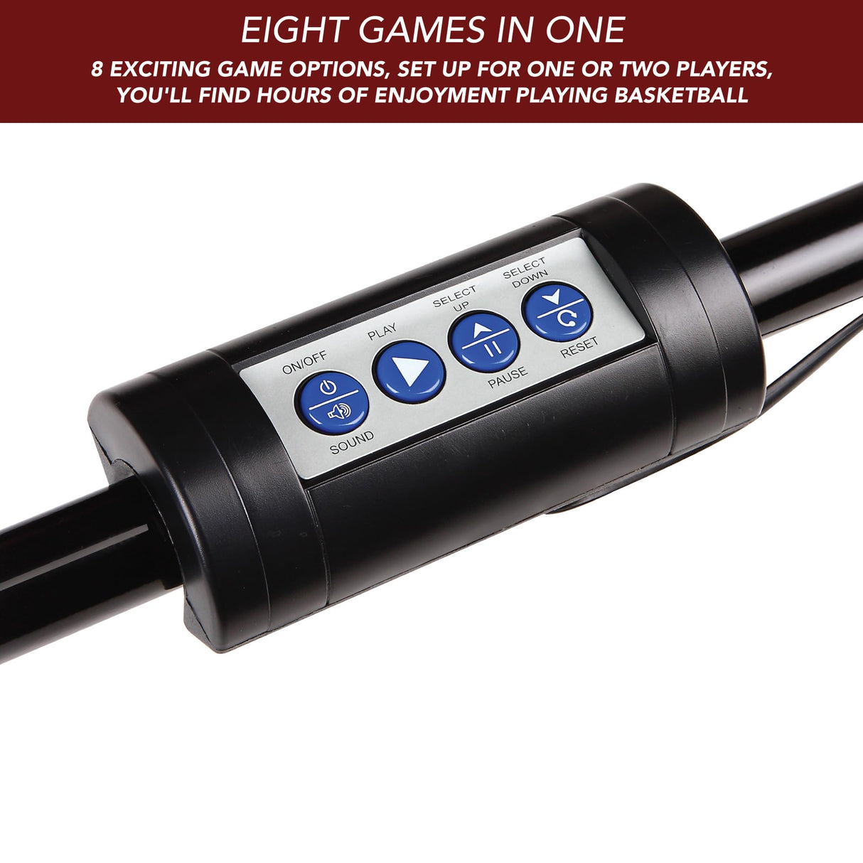 Hathaway Sure Shot Dual Electronic Basketball Arcade Game with Electronic Digital Scoring and Timer, Easy Folding for Storage, 4 Balls and 2 Nets, Black/Orange Hathaway