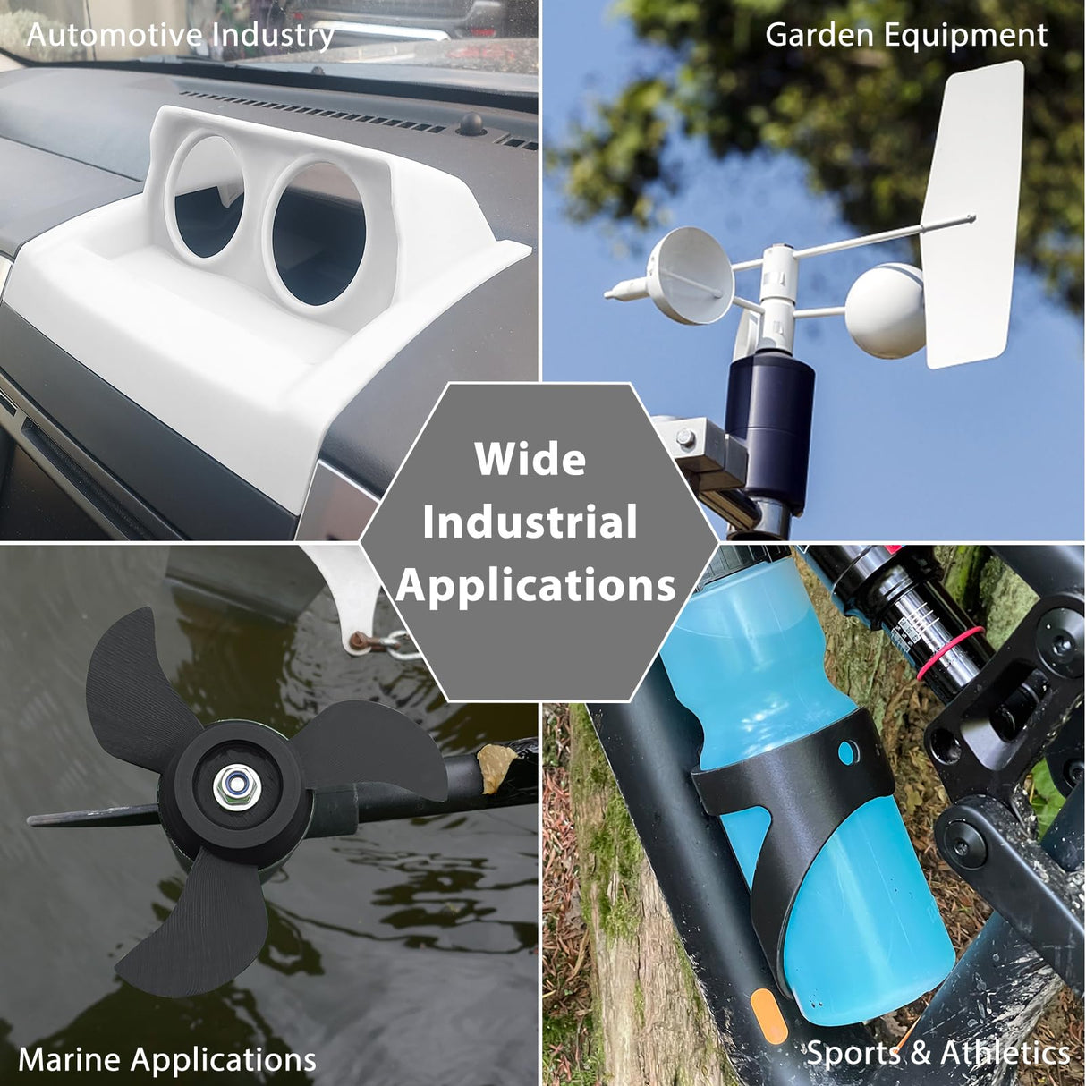 iSANGHU ASA Filament 1.75mm Bundle, UV&Heat Resistant&Weather Resistant 3D Printer Filament, Perfect for Outdoor Functional Parts, 2×1kg(4.4lbs), Black+White iSANGHU