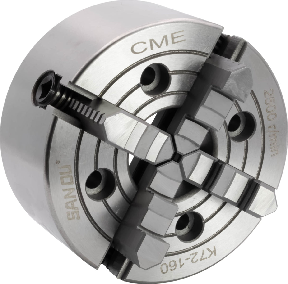CME 6" 4-Jaw Independent Lathe Chuck, Plain (Flat) Back, Reversible Jaws CME Tools