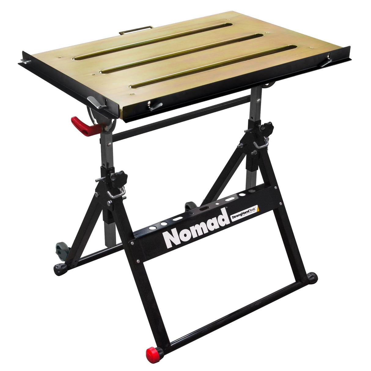 Steel Welding Table, 1.1″ (28mm) Tabletop Slots, Adjustable Angle & Height, Casters, Retractable Guide Rails, Eccentric Leveling Foot, TS3020 Strong Hand Tools
