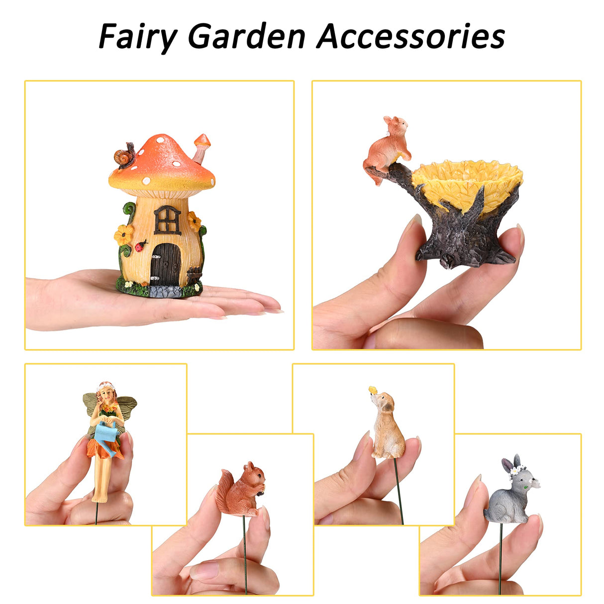 Sparkle Race Fairy Garden Accessories Kit with Miniature Figurines, Fairy Village Kit for Kids, Gnomes Garden Decorations, Outdoor & Indoor Ornaments Sparkle Race