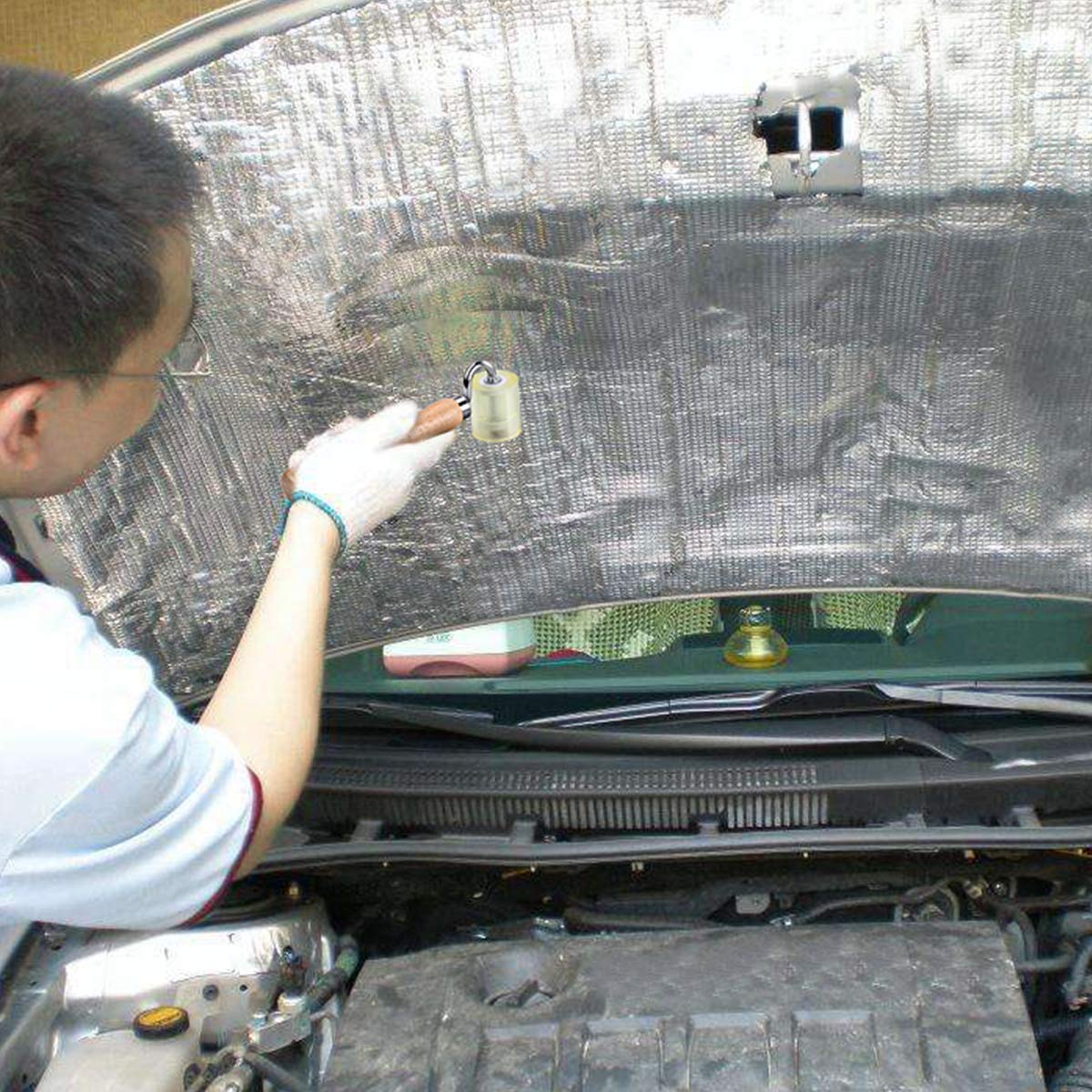 LUMITECO Auto Car Audio Sound Deadening Application Rolling Wheel Roller,Heat Abatement Mat Wallpaper PU Deadener Application Seam Roller LUMITECO