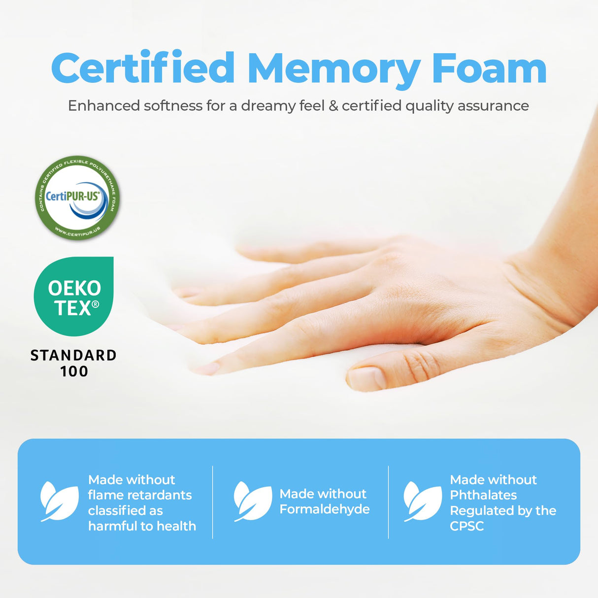 NEO SLEEP 8 Inch Queen Cooling Gel Memory Foam Mattress Medium Firm CertiPUR-US Certified Mattress in a Box Enhanced Pressure Relief Removable Soft Cover No Fiberglass (Queen, 8 in) NEO SLEEP