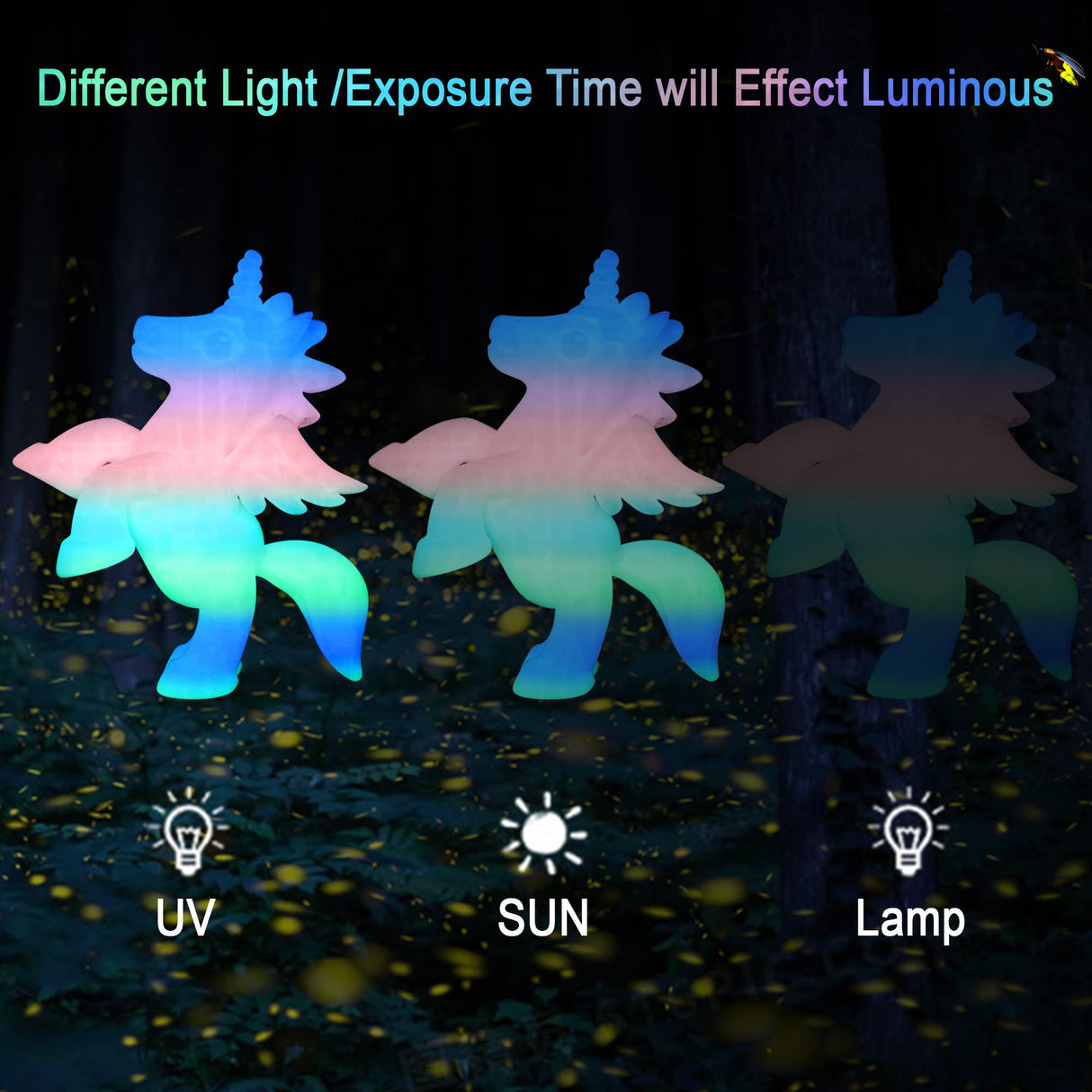 OEM MIKA3D Glow in Dark Rainbow PLA 3D Filament, 1.75mm Strong Luminous Multi Colored 3D Printer PLA, Widely Fit for 3D Printer, 1KG 2.2lbs Glowing in Dark Fast Color Change Fluorescent Rainbow PLA OEM MIKA3D