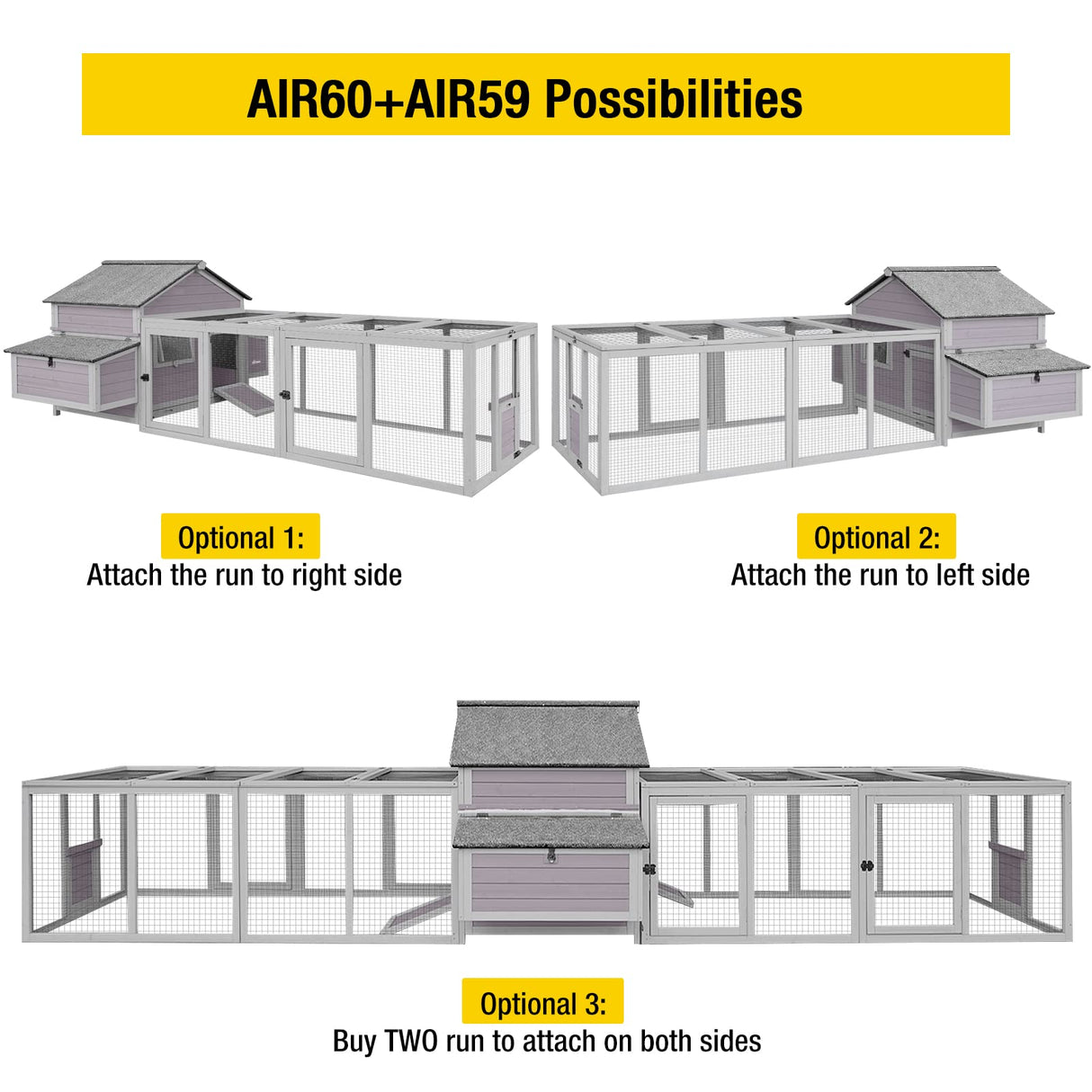 Aivituvin Chicken Coop Run Extension Rabbit Enclosure Outdoor Duck Playpen 20.73 ft² Aivituvin
