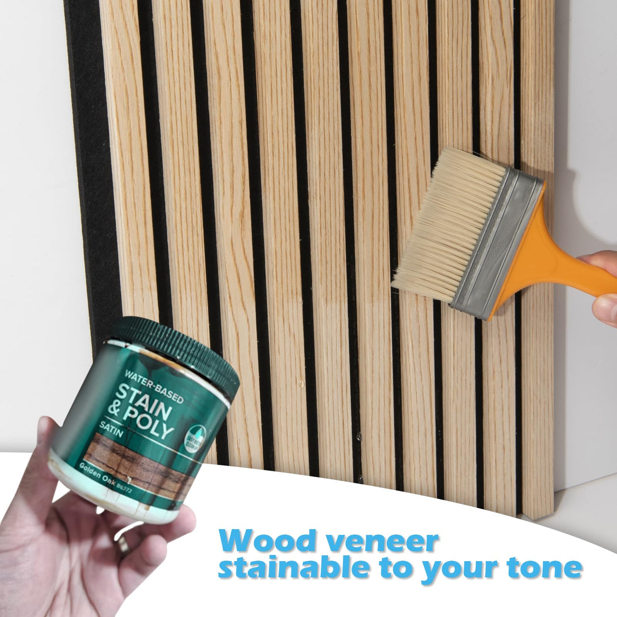 Art3d 2-Pack 108" x 12" Acoustic Wood Panels for Wall, Soundproof Wood Slat Panel for Wall and Ceiling, 3D Fluted Sound Absorbing Paneling for Interior Wall Decor, Living Room, Bedroom - Oak Art3d