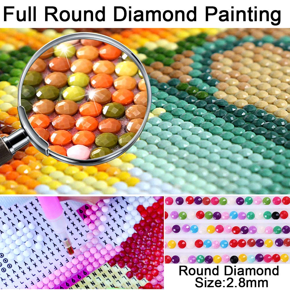 fufibwoesan DIY 5D Football Sports Fan Diamond Painting by Number Kits for Adults Round Full Drill Diamond Art Kits Home Wall Art Decor for Football Team Gift (6-p-i-t-t-Gold) fufibwoesan