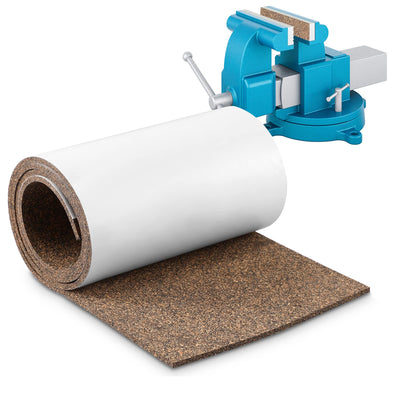 Cork Rubber Vise Jaw Lining 36 Inch Long 5.91 Inch Wide 1/8 Inch Thick Soft Vise Jaw Pads Rubber Cork Sheet Covers for Woodworking Vise Lining Clamp Faces (with Pressure Sensitive Adhesive)