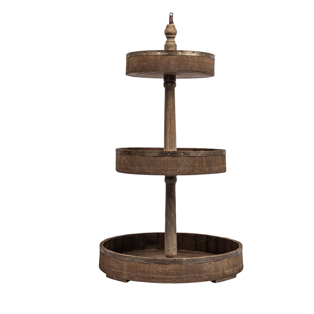 Decorative Wood & Tin 3 Tier Tray Creative Co-Op