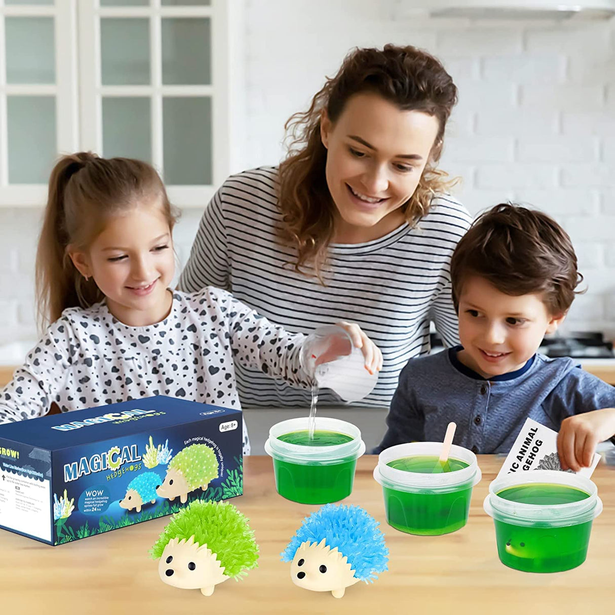 sdaymol Crystal Growing Kit for Kids - 2 Colors Hedgehog to Grow Fast in (24H),Science Experiments Learning & Educational Toys,Science Kits for Kids Age 8-12 STEM Project Gifts for Boys & Girls 6+ sdaymol