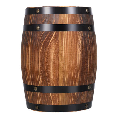 OFFSCH Oak Barrel Decoration Props Antique Decor Wooden Planter Retro Decor Succulent Pot Beer Barrel Wooden Barrel Ornament Red Wine Barrel, 10.61X8.25X8.27in
