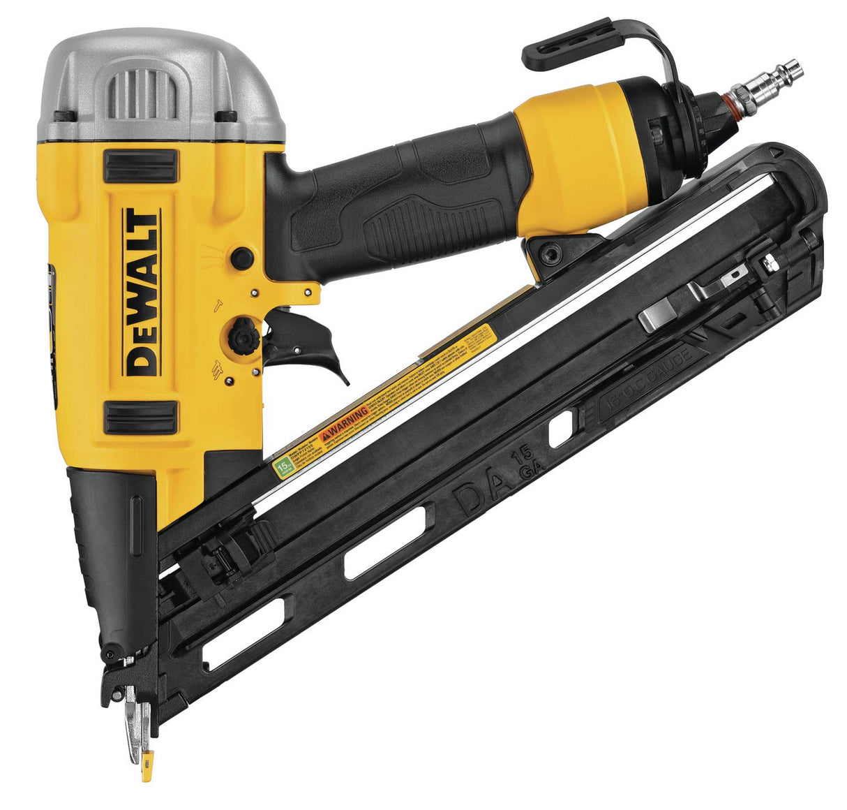 DEWALT Pneumatic Finish Nailer, 15-Gauge, 1/4 in., Corded (DWFP72155) DEWALT