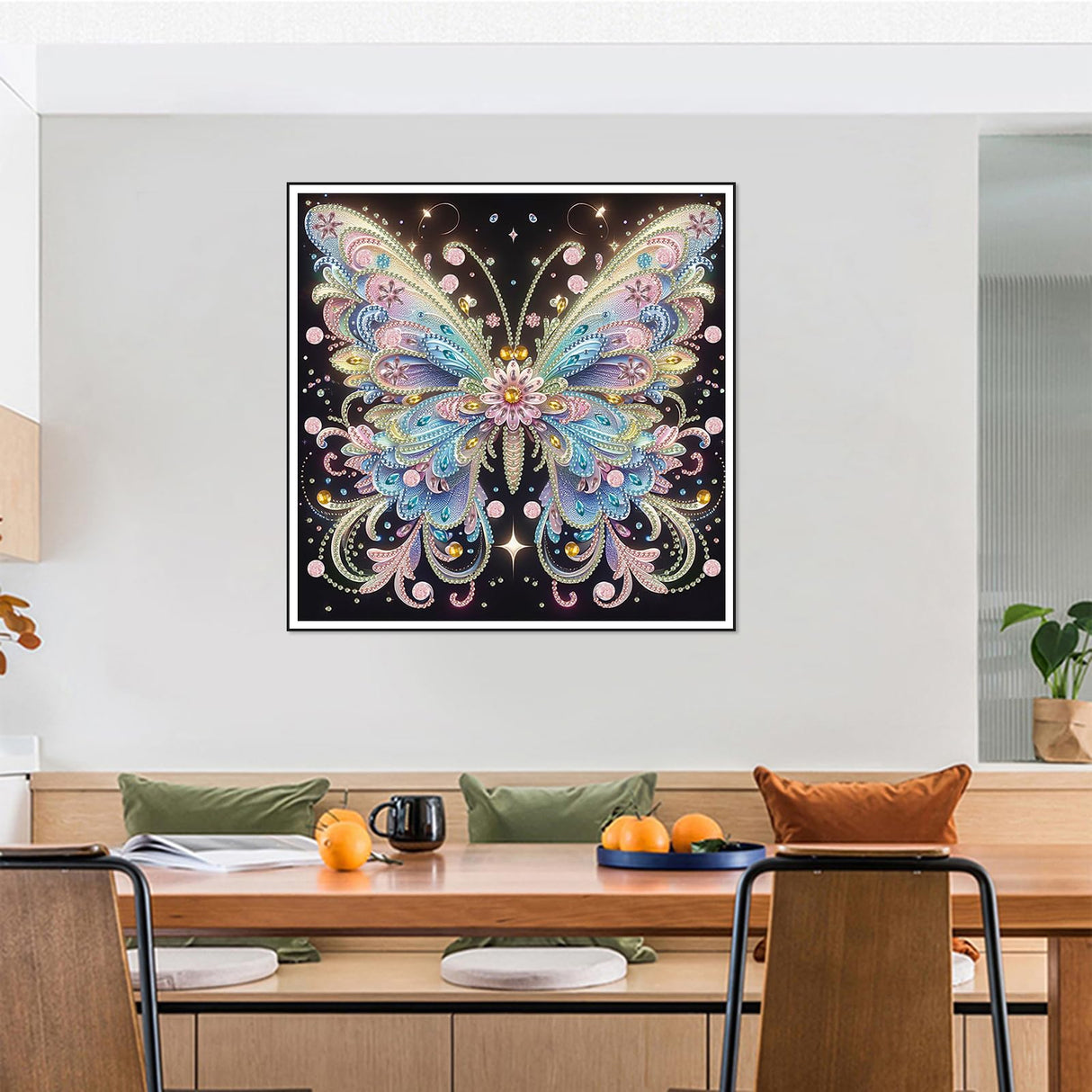 Acudotr Butterfly Diamond Painting Kits for Adults, 5D Special Shape Diamond Art Kits for Beginners, Crystal Rhinestones Diamond Painting for Home Wall Decoration, 12×12 Inch Acudotr