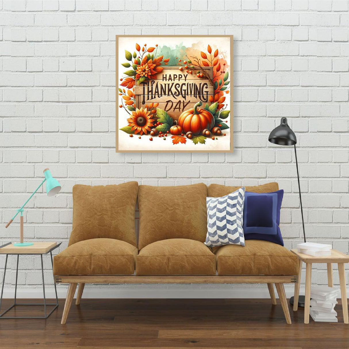Fall Diamond Painting Kits for Adults,Thanksgiving Day Diamond Art Kits for Adults Beginner Round Full Drills,Pumpkin and Sunflowers Picture Diamond Dots for Holiday Gifts and Wall Decor 14X14 Inch MjhRcll