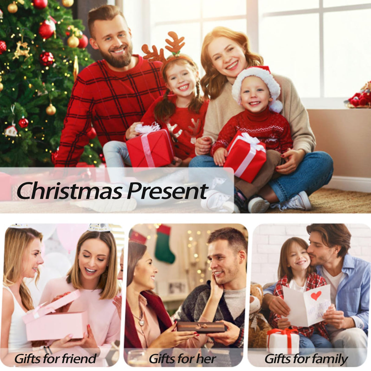 Wood Bead Garland for Christmas Tree, Christmas Wood Bead Garland Christmas Wooden Beads Garland Christmas Wood Garland Christmas Wood Bead Garland with Tassels Red and White Christmas Decor HEEYA