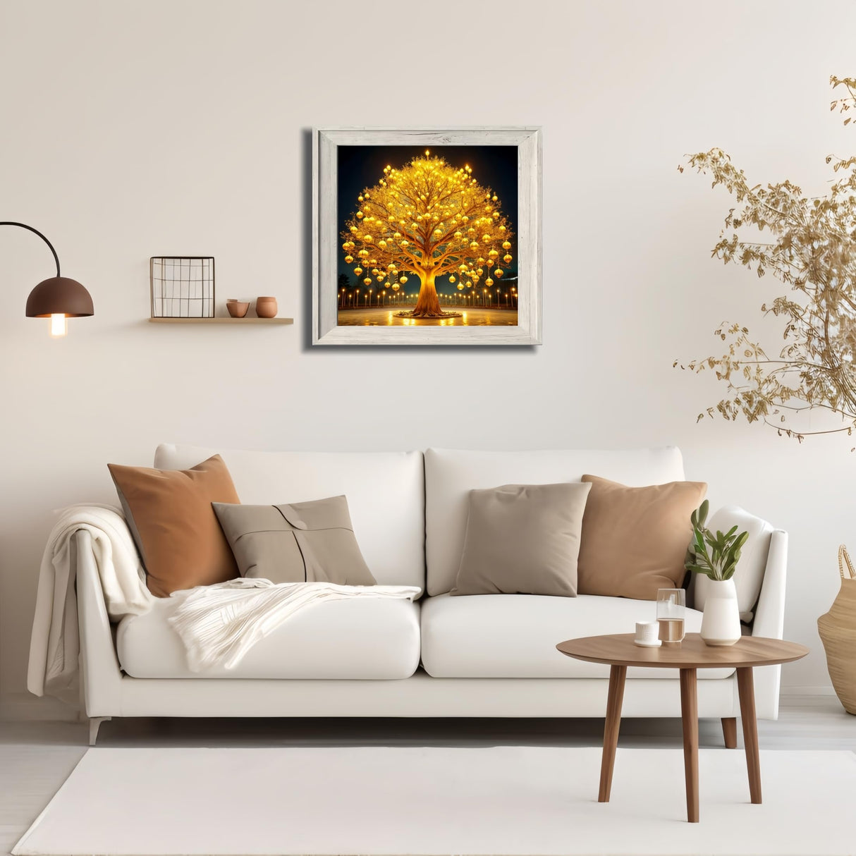 5D Diamond Art Kits for Adults Beginners,Golden Tree DIY Full Round Drill Diamond Painting Kits, Paint by Diamonds Dots Gem Art Easy,Home Wall Decor 14X14 Inch Acelii