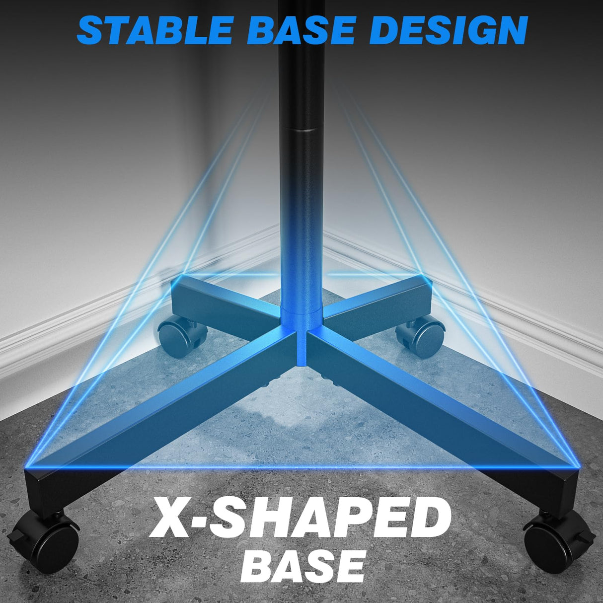 Rfiver Mobile TV Cart for 23-60 Inch LCD LED Flat Panel Curved Screen TVs up to 88 lbs, Height Adjustable Shelf Rolling Floor Stand with Wheels as a Movable Portable Stand, Max VESA 400x400mm Rfiver