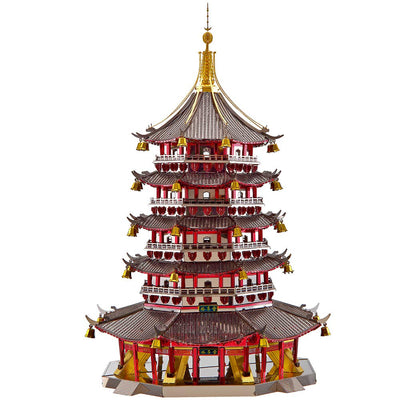 Piececool 3D Metal Puzzle Model Kits- Leifeng Pagoda Metal Model Kits for Adults, Chinese Traditional Architecture Building Kits DIY Brain Teaser Puzzles Gifts for Teens Family- 796 Pcs