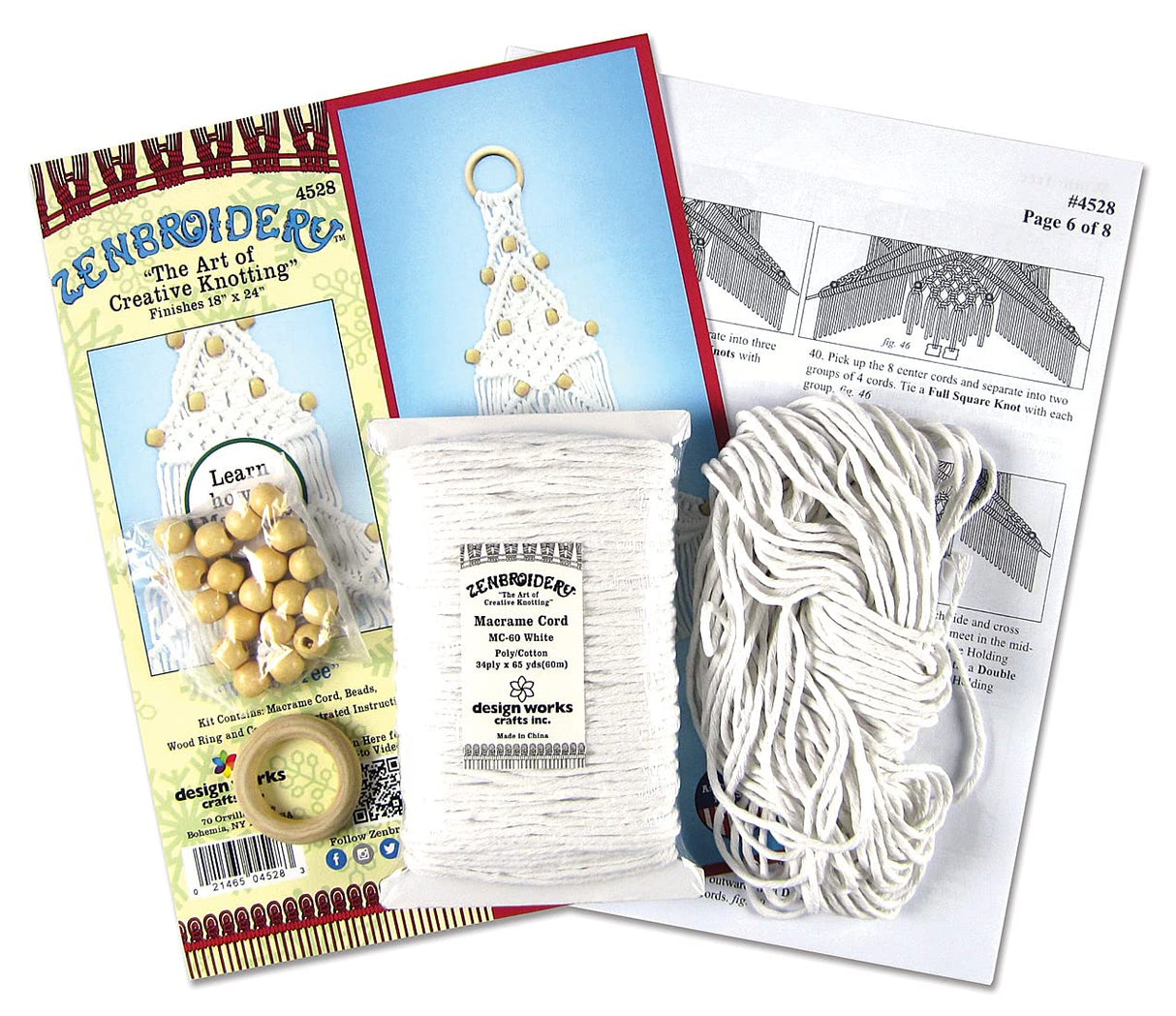 Design Works Crafts White Tree Macrame Kit DesignWorks Ink
